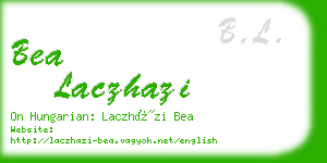 bea laczhazi business card